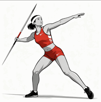 TRACK AND FIELD FEMALE VECTOR DESIGN 7