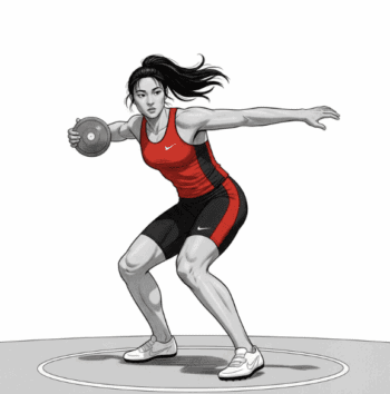 TRACK AND FIELD FEMALE VECTOR DESIGN 12