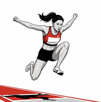 TRACK AND FIELD FEMALE VECTOR DESIGN 20