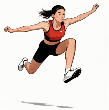 TRACK AND FIELD FEMALE VECTOR DESIGN 21