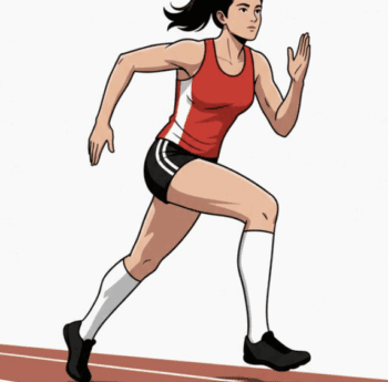 TRACK AND FIELD FEMALE VECTOR DESIGN 2