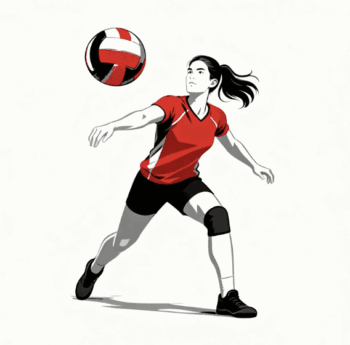 VOLLEYBALL PLAYER FEAMLE VECTOR DESIGN 10
