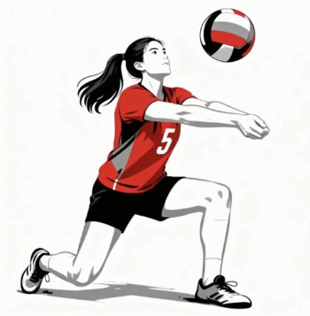 VOLLEYBALL PLAYER FEAMLE VECTOR DESIGN 11
