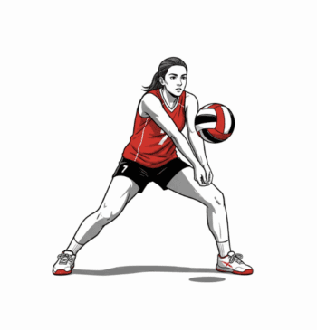 VOLLEYBALL PLAYER FEAMLE VECTOR DESIGN 12