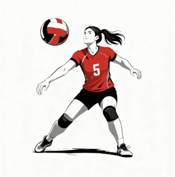 VOLLEYBALL PLAYER FEAMLE VECTOR DESIGN 13