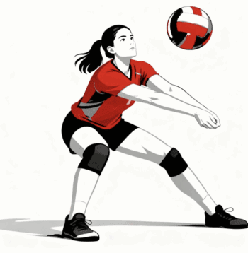 VOLLEYBALL PLAYER FEAMLE VECTOR DESIGN 15