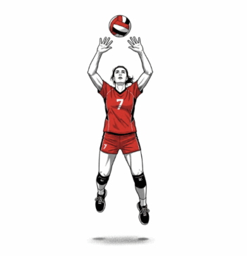 VOLLEYBALL PLAYER FEAMLE VECTOR DESIGN 2