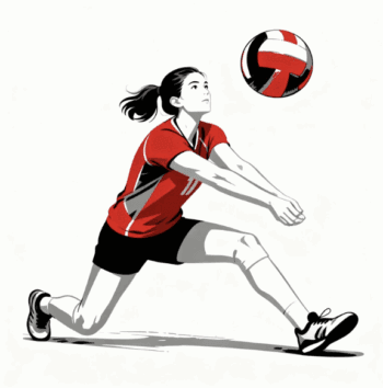 VOLLEYBALL PLAYER FEAMLE VECTOR DESIGN 5