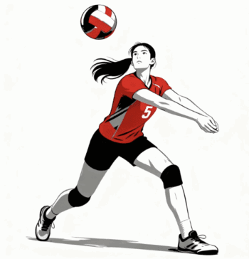 VOLLEYBALL PLAYER FEAMLE VECTOR DESIGN 6