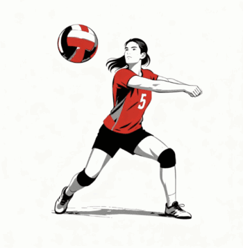 VOLLEYBALL PLAYER FEAMLE VECTOR DESIGN 7
