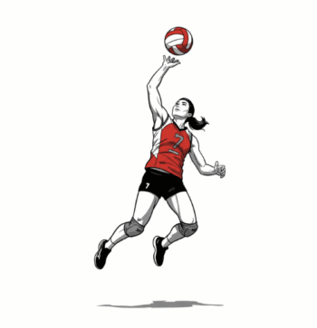 VOLLEYBALL PLAYER FEAMLE VECTOR DESIGN 8