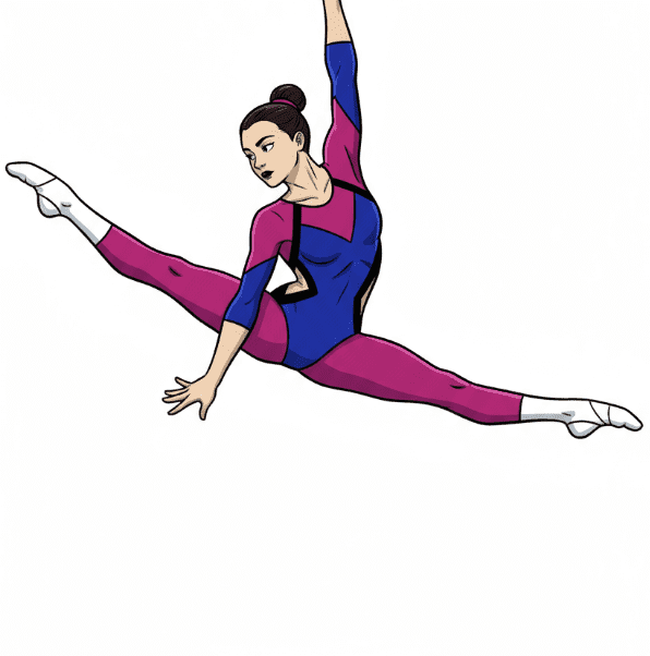 FEMALE GYMNAST VECTOR DESIGN 16