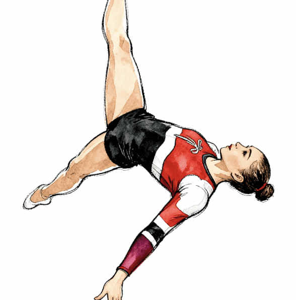 FEMALE GYMNAST VECTOR DESIGN 17