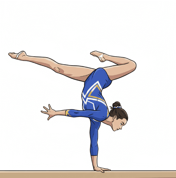 FEMALE GYMNAST VECTOR DESIGN 18