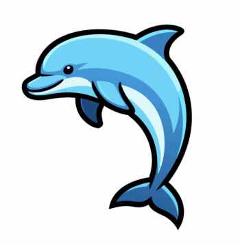 DOLPHIN FREE VECTOR MASCOT EVENT DESIGN