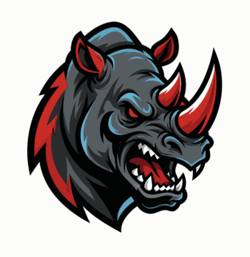 RHINOCEROS FREE VECTOR MASCOT EVENT DESIGN
