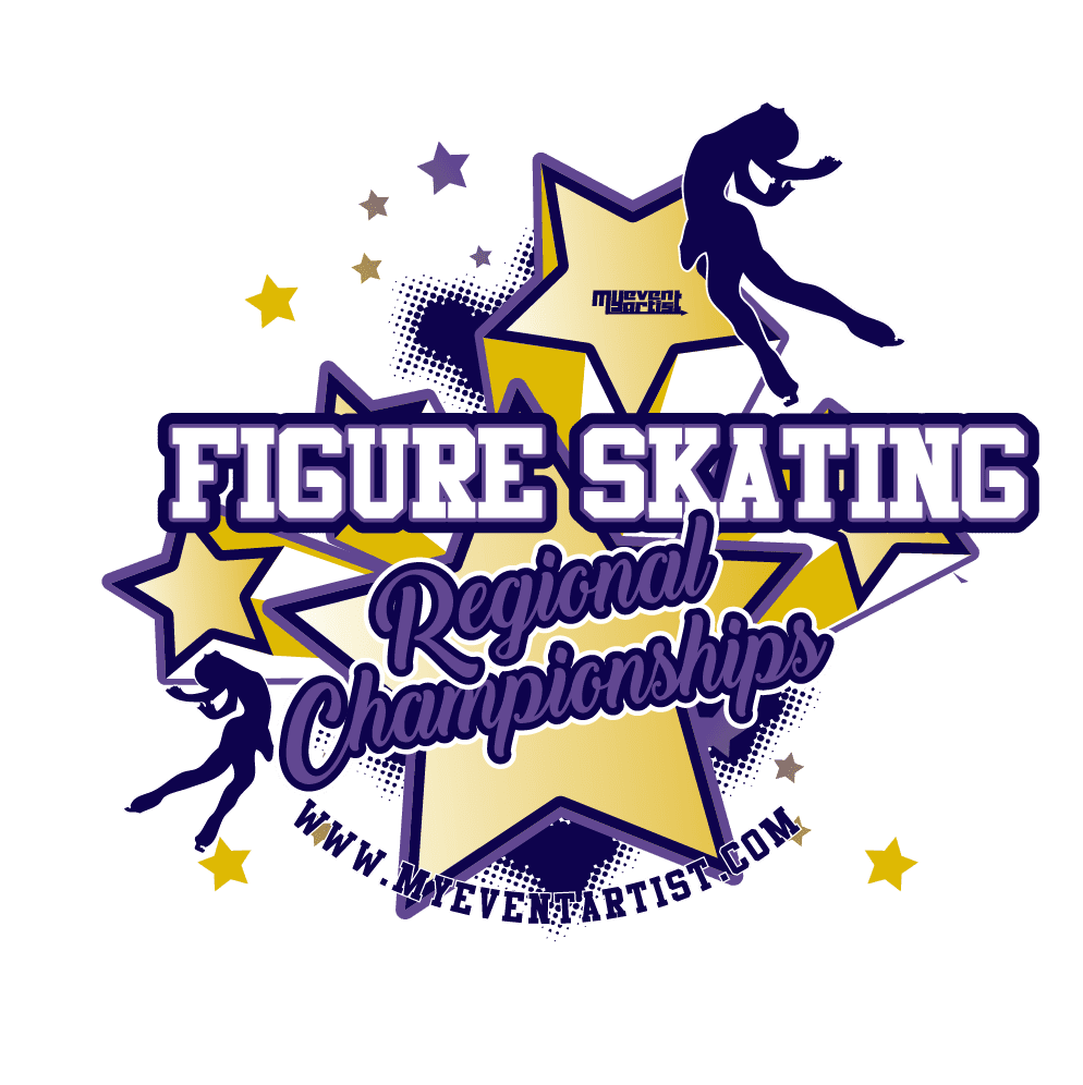 Gliding into Excellence: Figure Skating Regional Championships Print Ready Vector Design