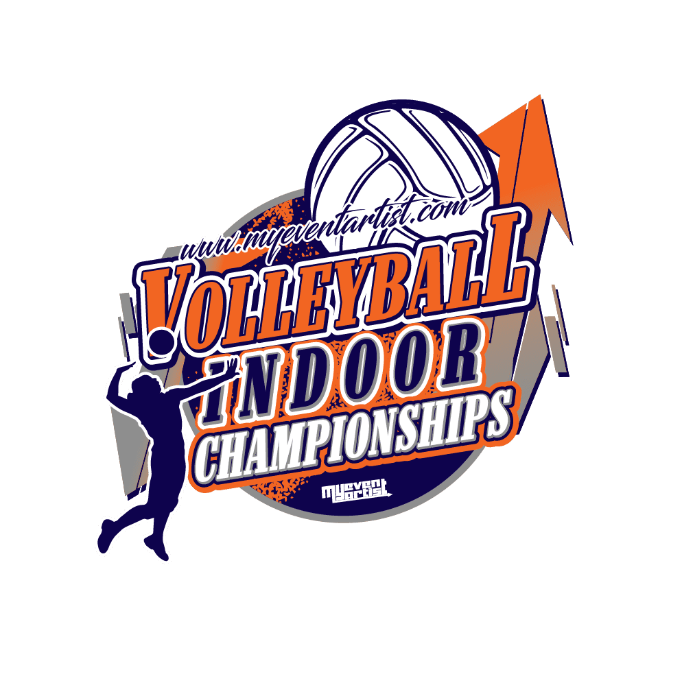 Spiking Success: Volleyball Indoor Championship Event Print Ready Vector Design by MyEventArtist
