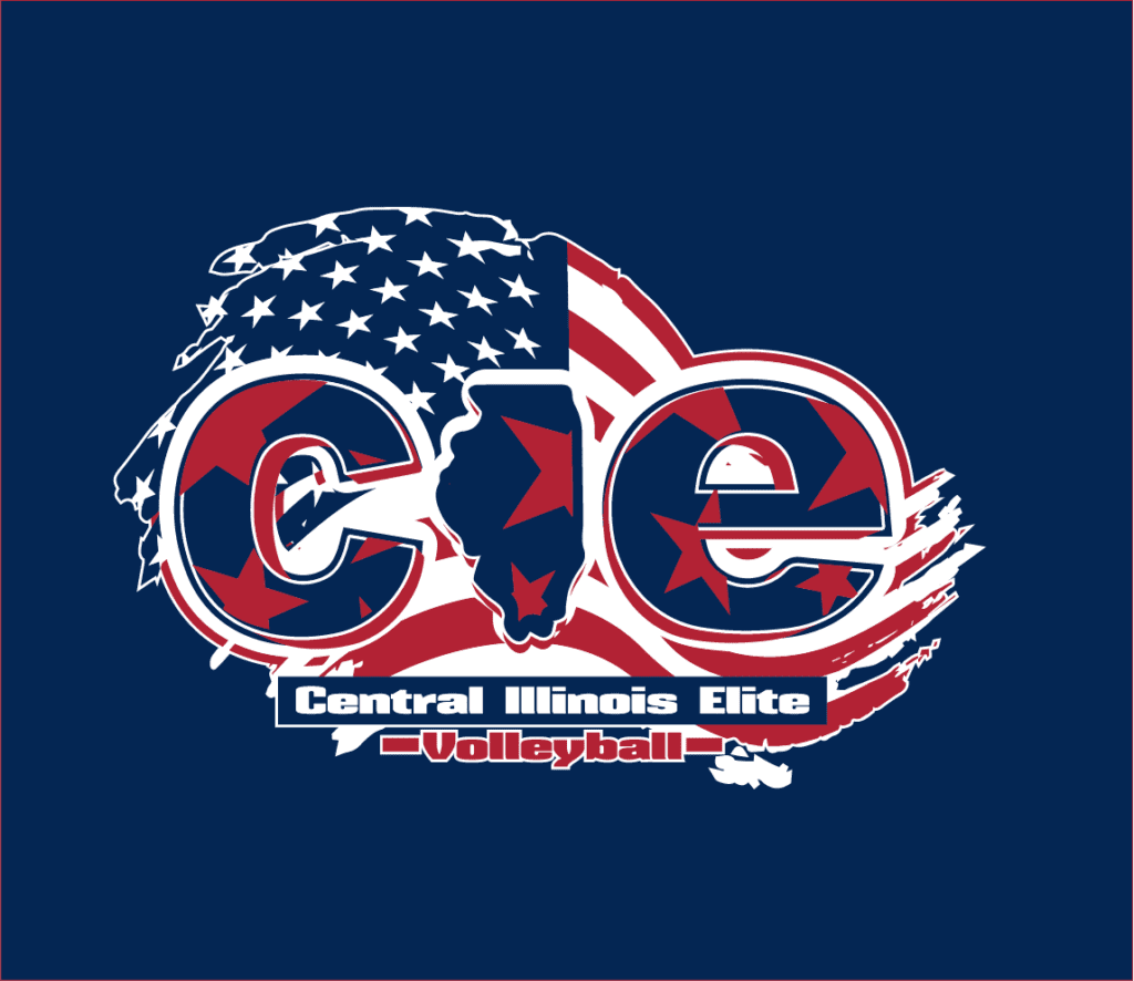 CIE LOGO PATRIOTRIC WITH AMERICAN FLAG WAVING IN THE BACKGROUND VECTOR LOGO DESIGN COMPATIBLE WITH DIFFERENT SHIRT COLORS