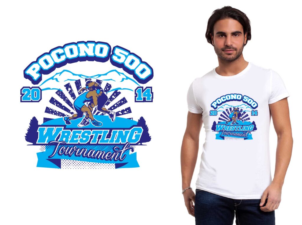 Power and Precision: Vector Logo Design for the 2014 POCONO 500 Wrestling Tournament