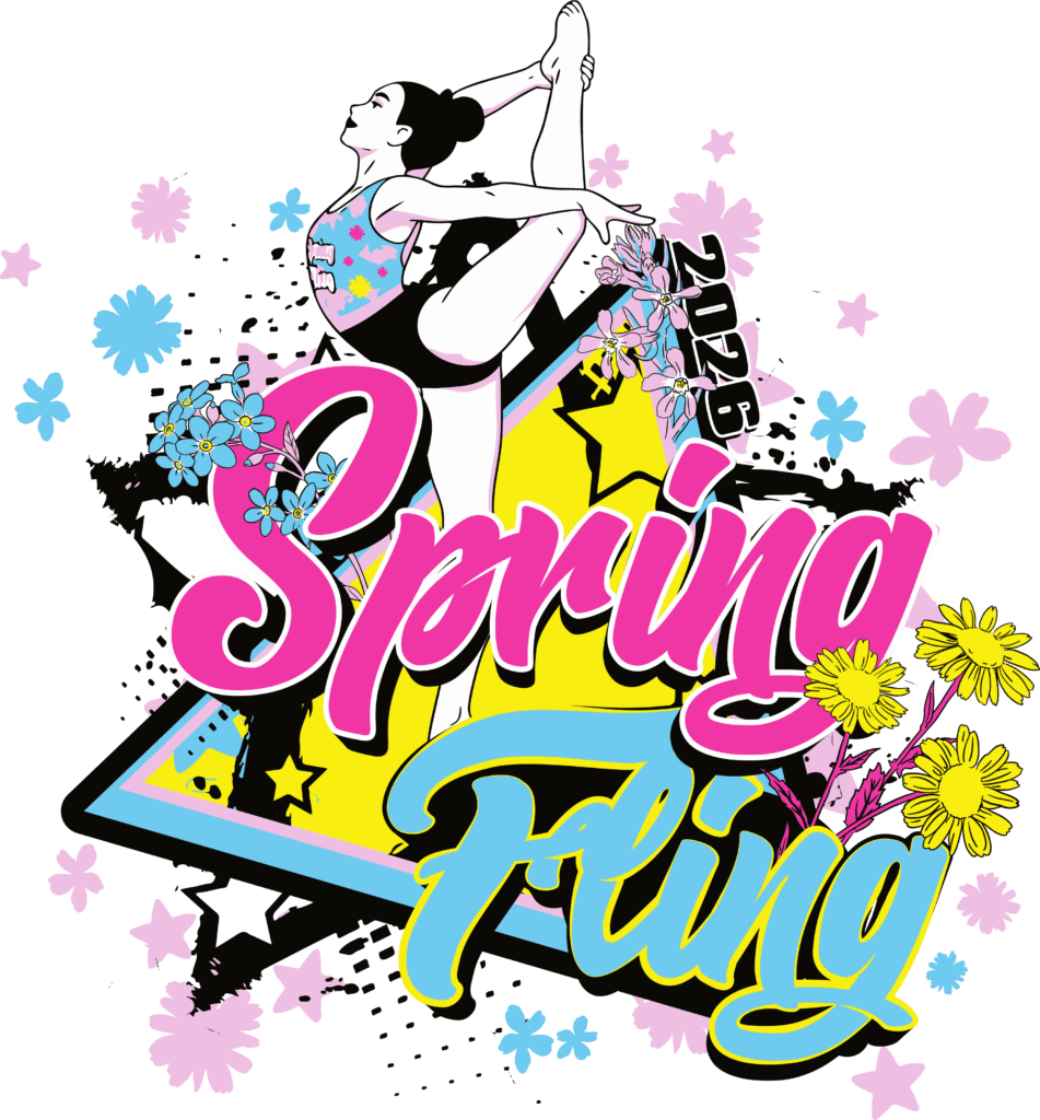 vector logo design for GYMNASTICS SPRING FLING 2026 event