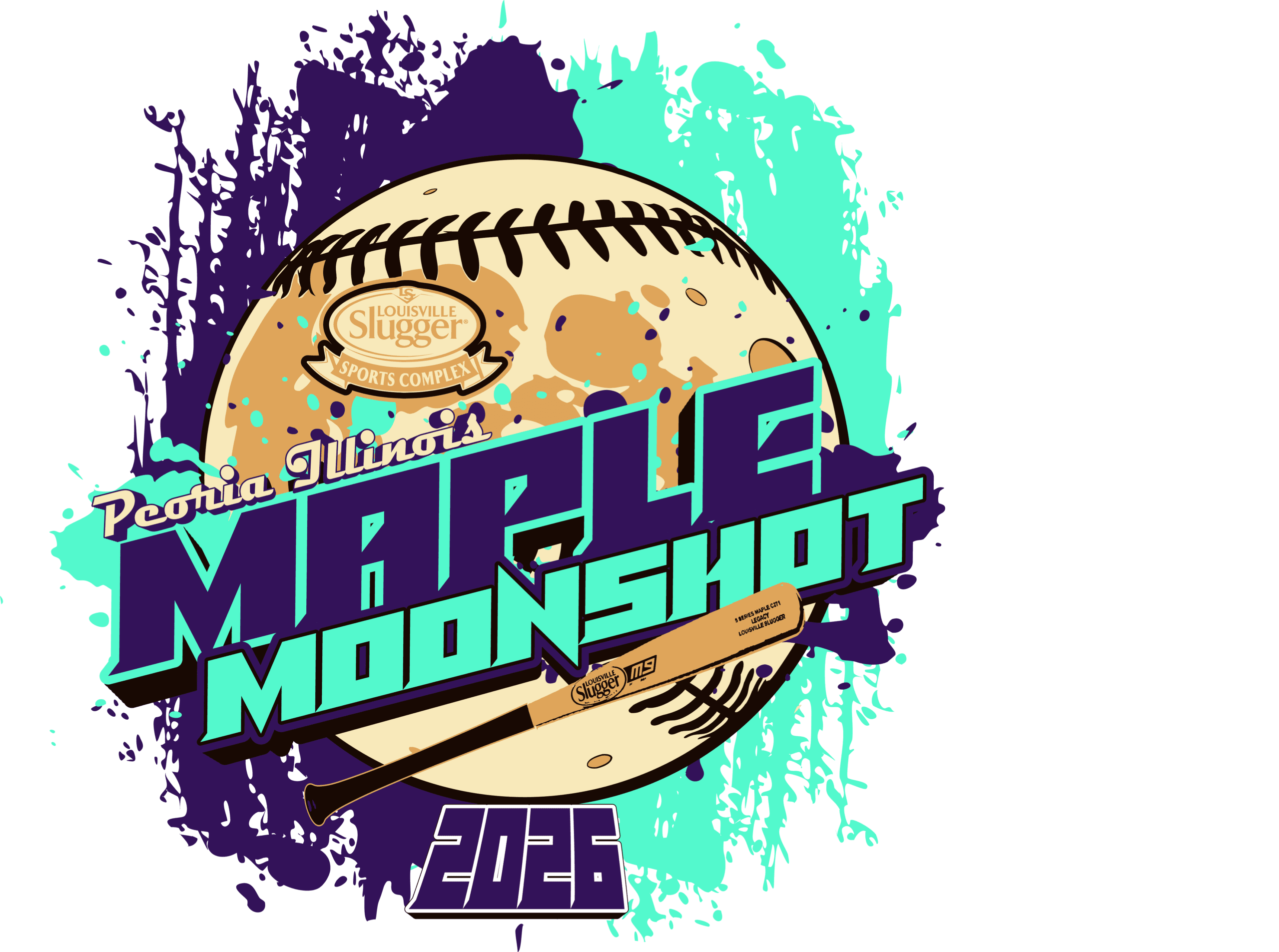 Maple Moonshot 2026: A Bold Vector Logo Launching Softball Spirit Into Orbit
