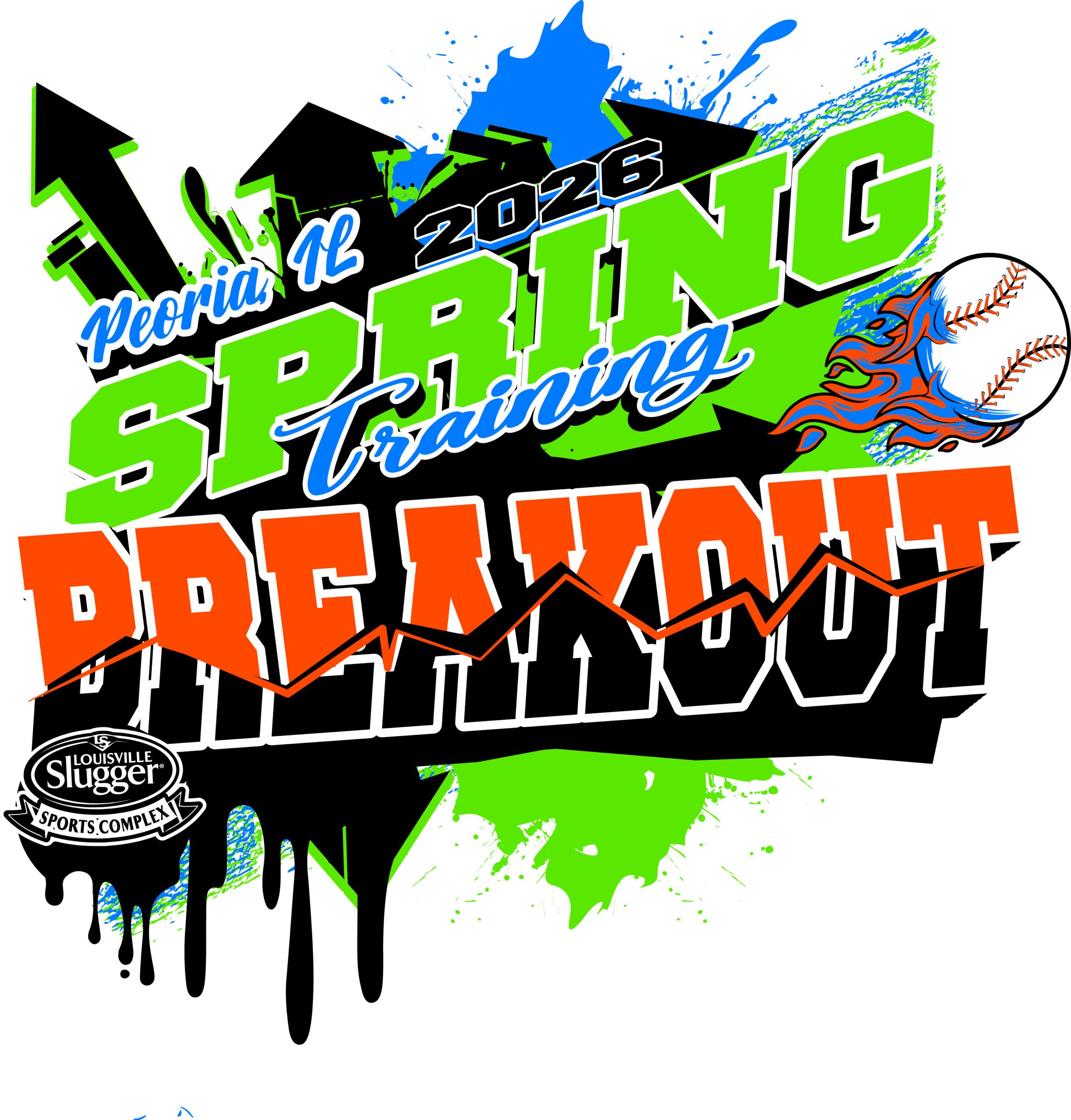 Breaking Into a New Season: Spring Training Breakout 2026 Fast Pitch Softball Logo Design for SLUGGER Organization
