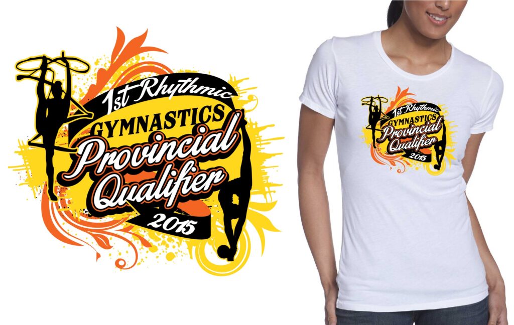 Crafting a Bold and Dynamic Vector Logo for the 1st Rhythmic Gymnastics Provincial Qualifier