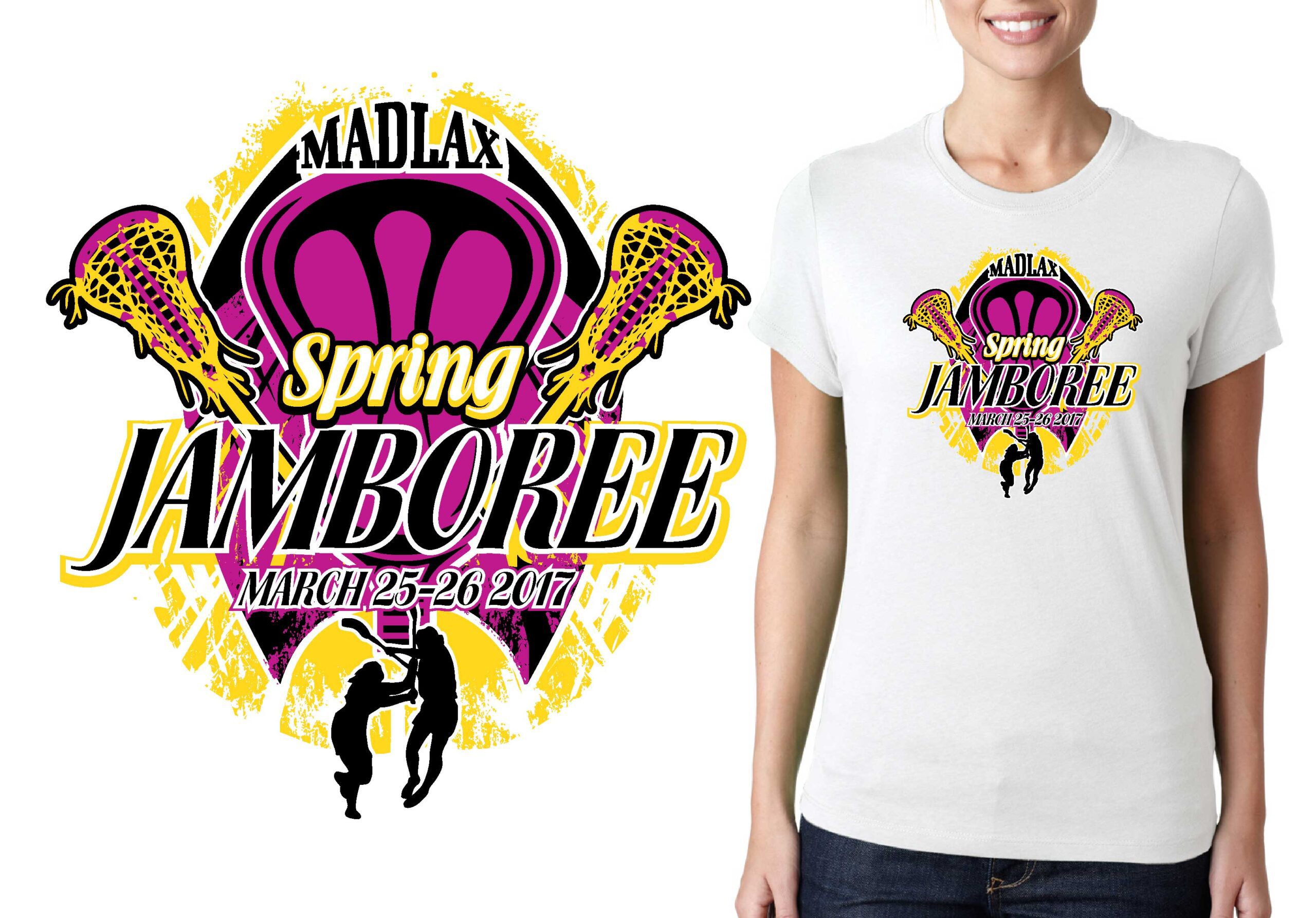 WLF Spring Jam: A Bold and Energetic Vector Logo Design for a Premier Girls’ Lacrosse Event