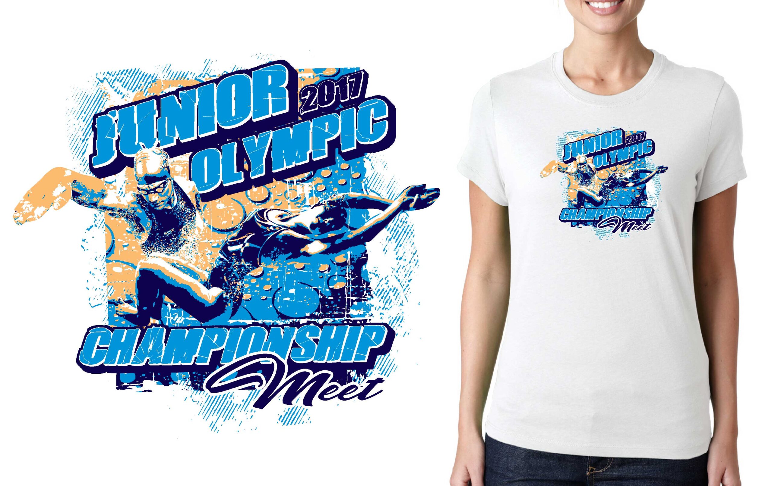 Elevating Athletic Excellence: A Professional Logo Design for the Junior Olympic Championship Meet