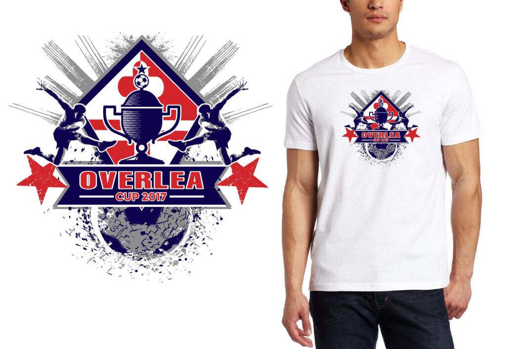 A Champion’s Emblem: Vector Logo Design for the Overlea Cup Soccer Event
