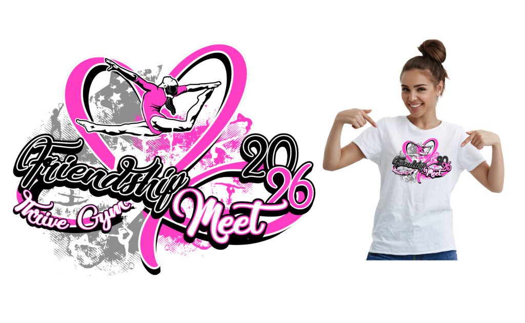 Vector Logo Design for the Friendship Meet 2026 Gymnastics Event