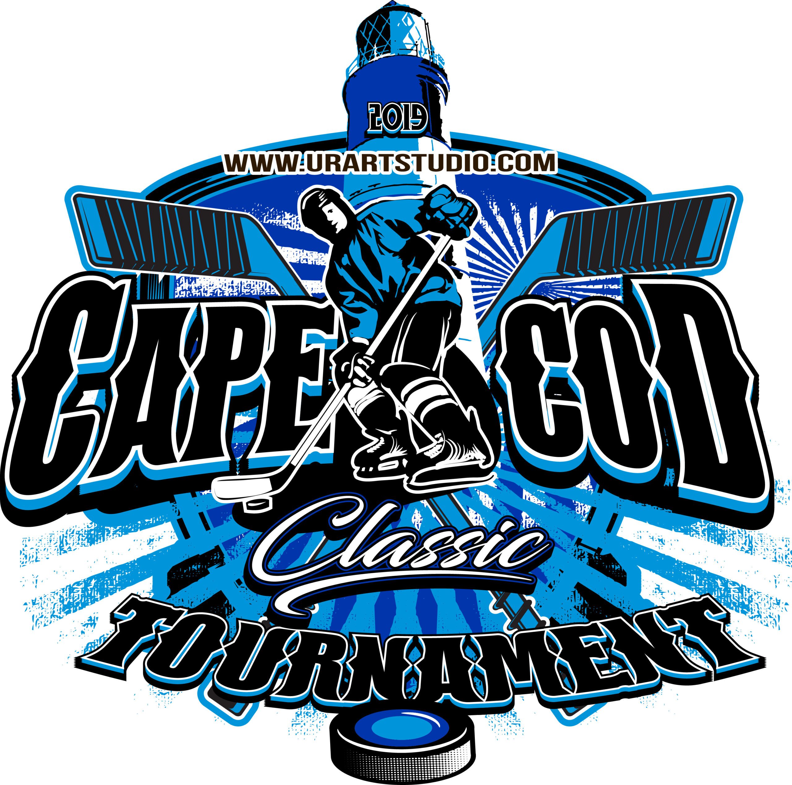 Coastal Grit & Competitive Spirit: Vector Logo Design for the HOCKEY CAPE COD CLASSIC TOURNAMENT T‑Shirt