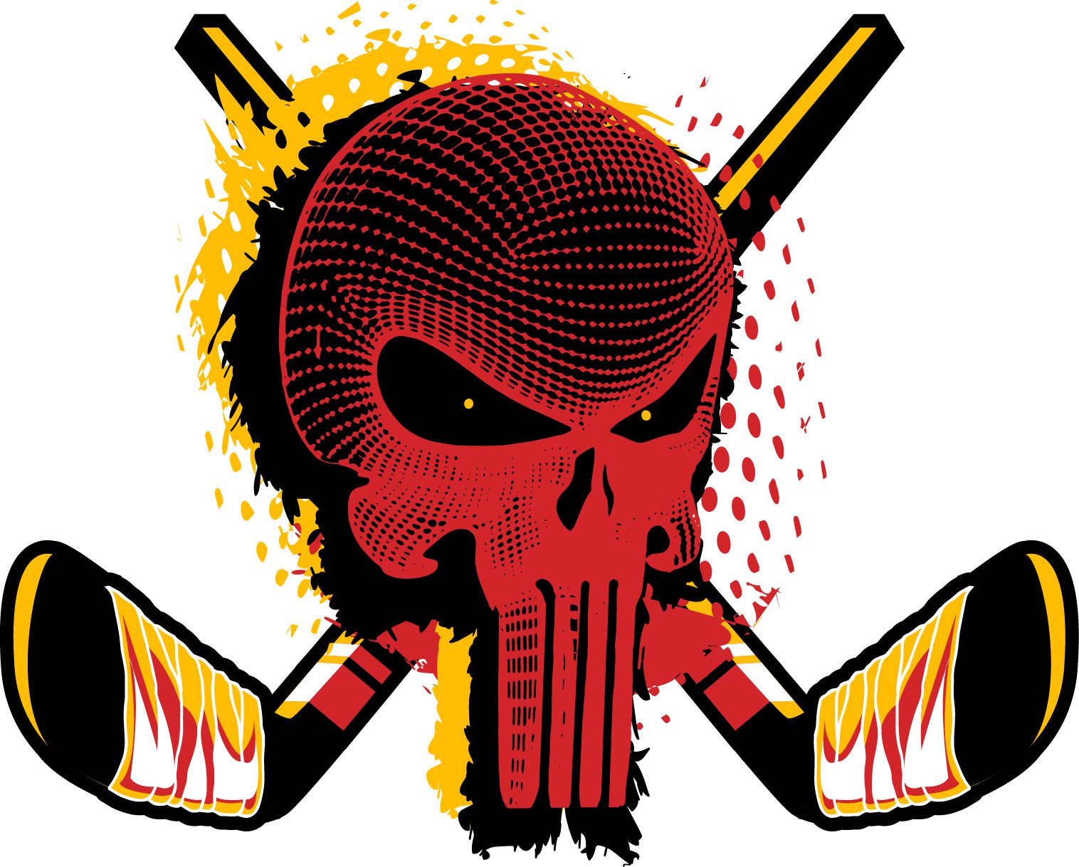 Fierce, Fearless & Ice‑Cold: Vector Logo Design for the HOCKEY SKULL T‑Shirt