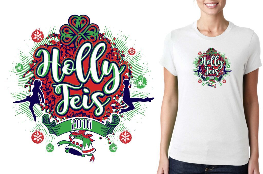 MauraNevin Holly Feis: A Festive and Dynamic Vector Logo Design for a Signature FEIS Event