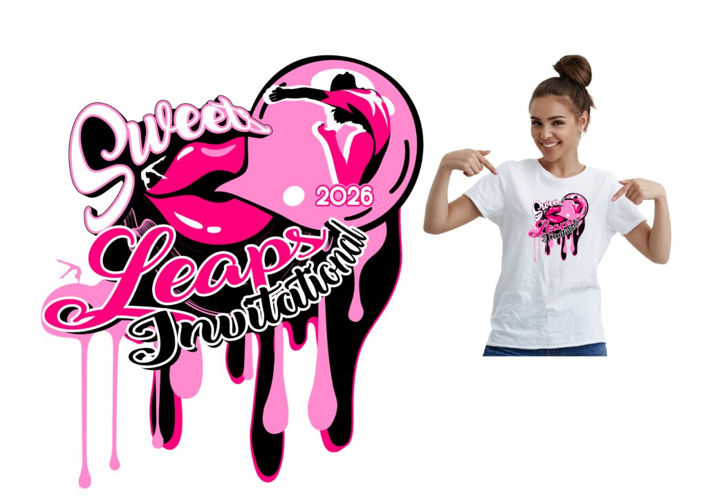 Sweets and Leaps Invitational 2026: A Dynamic Vector Logo Design for a High‑Energy Gymnastics Event