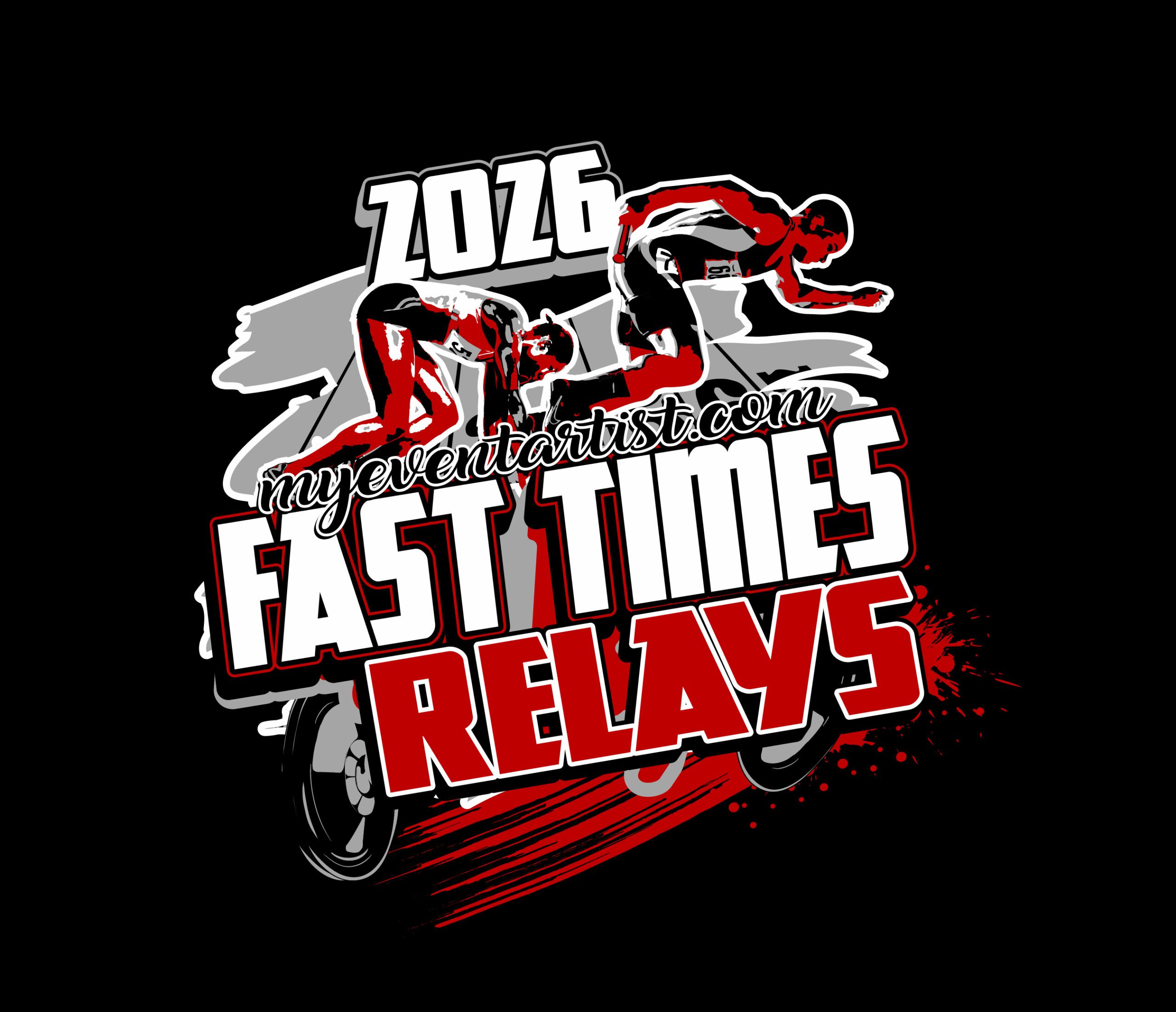 TRACK AND FIELD Fast Times Relays downloadable vector logo design for print
