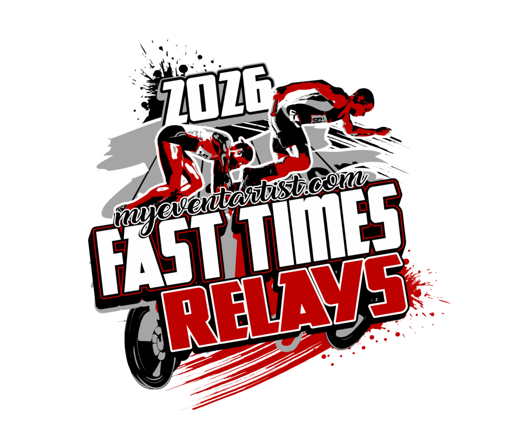 TRACK AND FIELD Fast Times Relays downloadable vector logo design for print