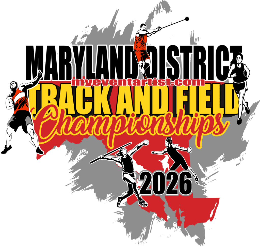 TRACK AND FIELD Maryland District Championships DOWNLOADABLE VECTOR DESIGN FOR PRINT .AI, .EPS, .SVG, .PDF