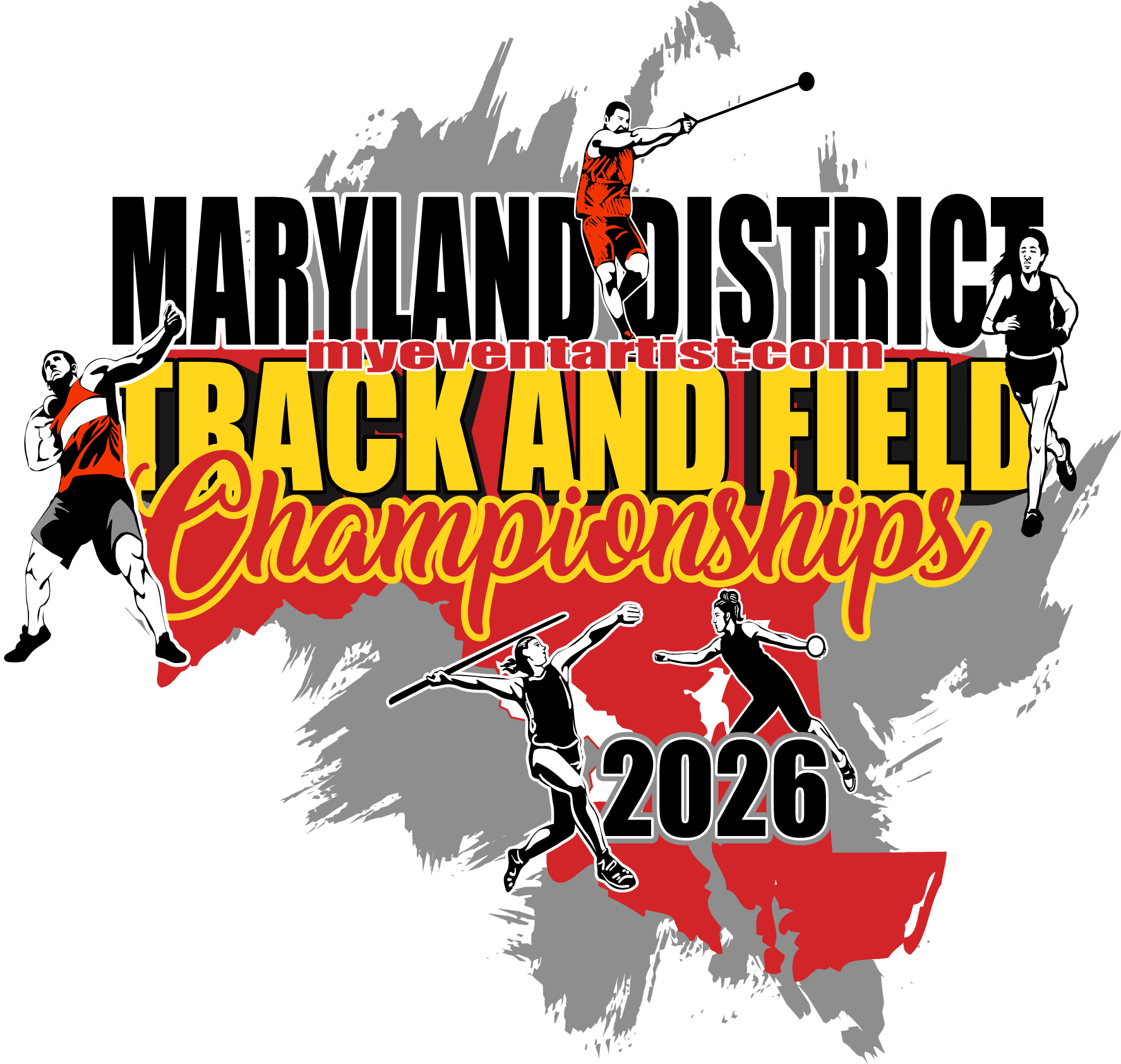 Track and Field Invitational 2026 — A Downloadable Vector Design for Maryland District Championships