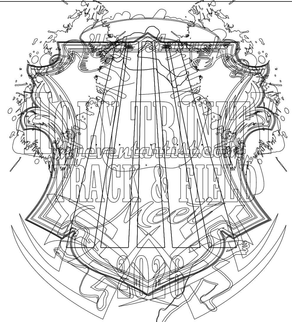 Track and field vector logo design 45th ANNUAL HOLY TRINITY TRACK AND FIELD MEET downloadable for print