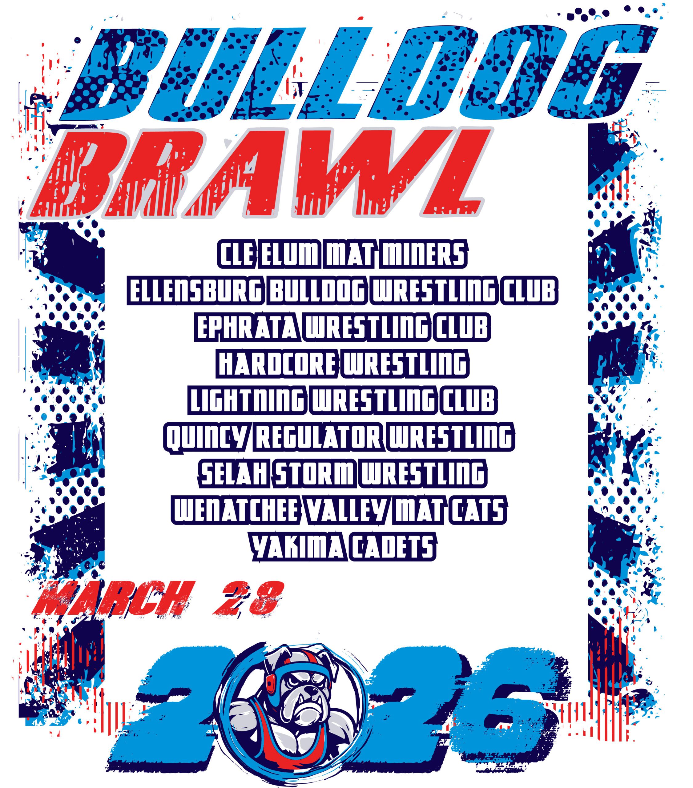 WRESTLING BULLDOG BRAWL 2026 — Back T‑Shirt Design Concept and Event Branding Guide
