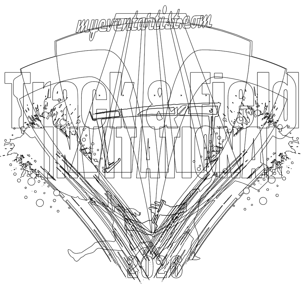 track and field vector logo design invitational 2026 downloadable for print 6