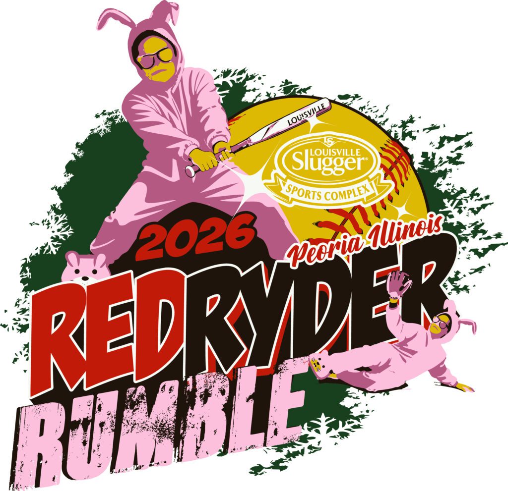 vector logo design for Red Ryder Rumble 2026 softball event