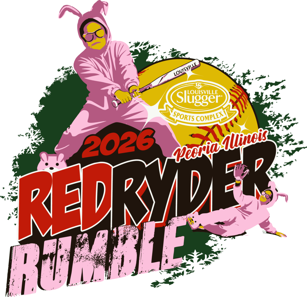 vector logo design for Red Ryder Rumble 2026 softball event