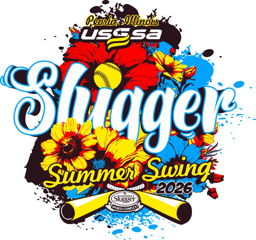 Slugger Summer Swing 2026 — Vibrant Vector Logo Design for Softball Events