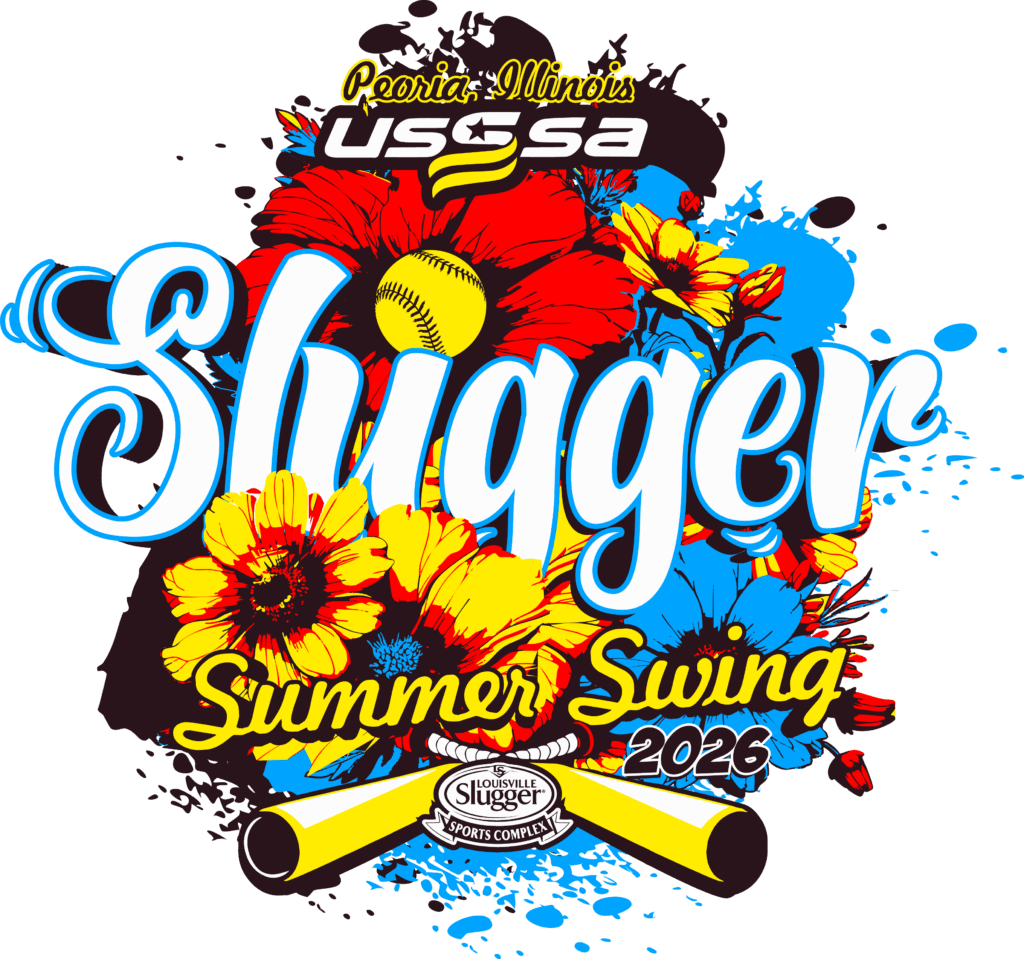 Slugger Summer Swing 2026 — Vibrant Vector Logo Design for Softball Events