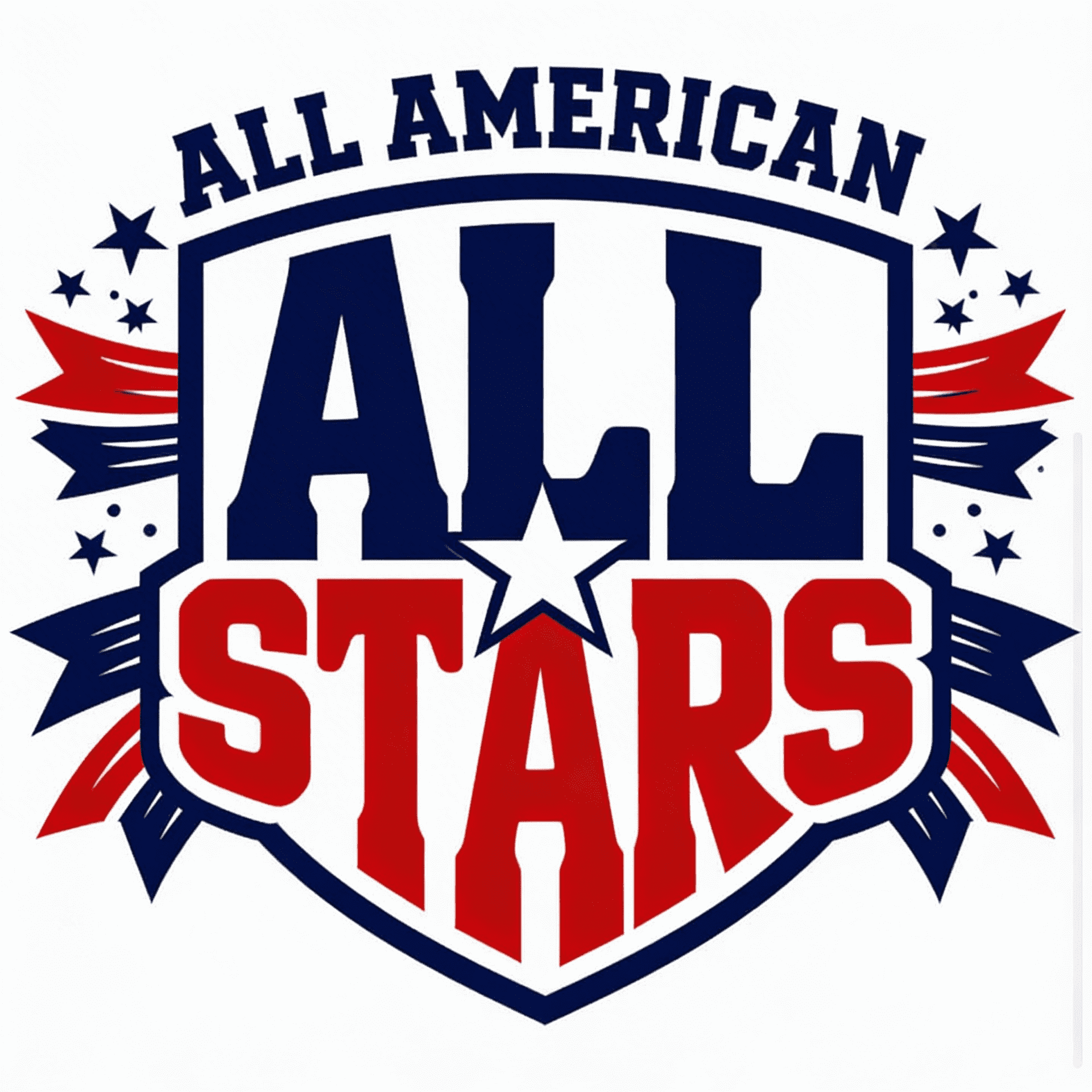 Stars, Stripes & Pride: All Stars All American Vector Logo Design