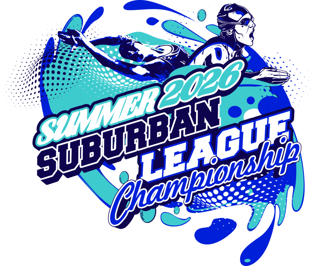 vector logo design for swimming event summer suburban league championship