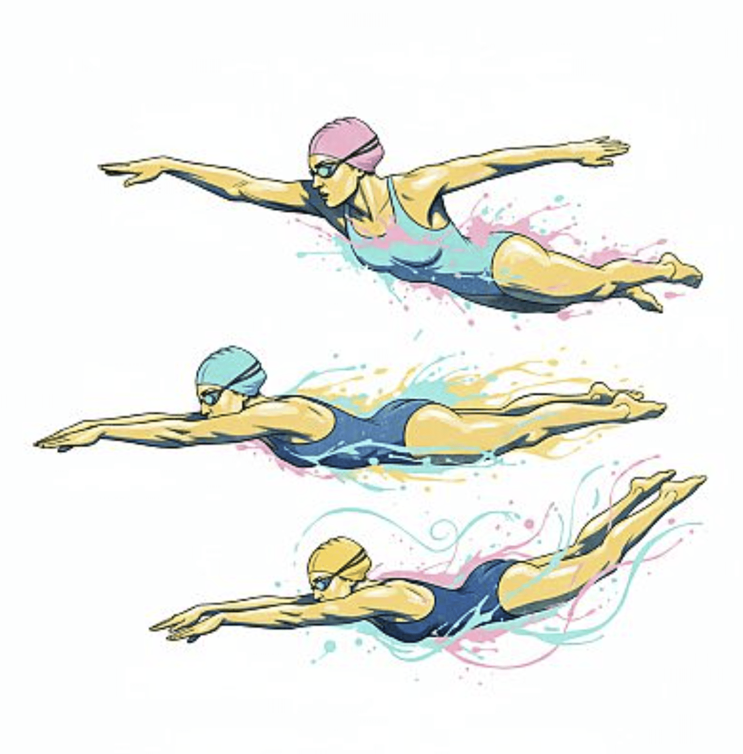 FEMALE SWIMMER VECTOR DESIGN 4